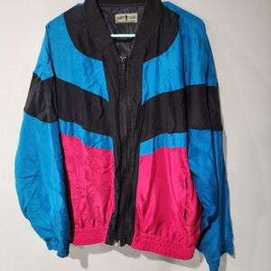 Vintage Colorblock Windbreaker Jacket